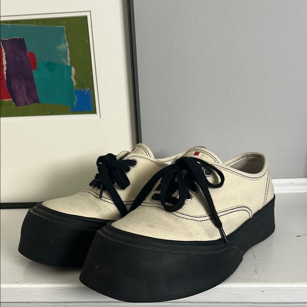 MARNI- Canvas Platform Sneakers